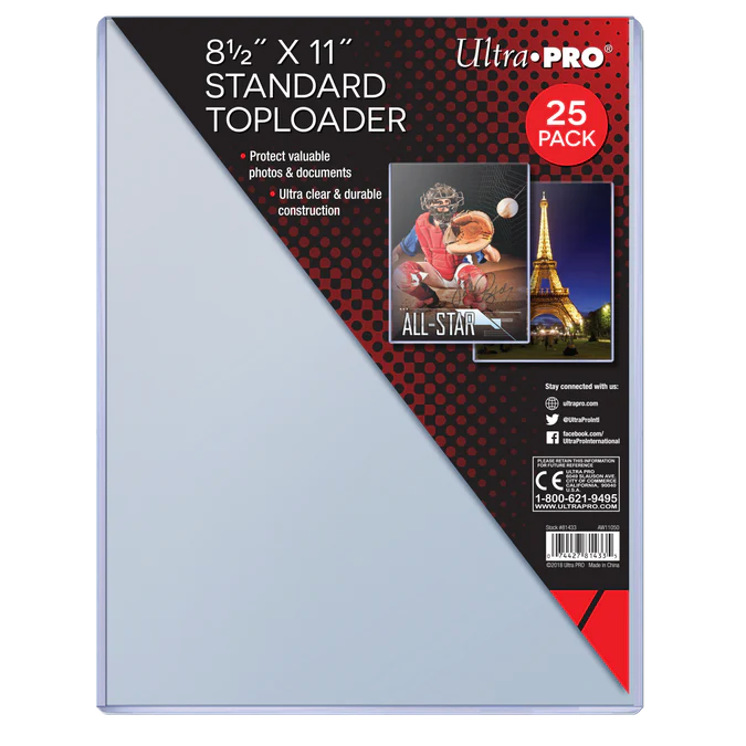 Ultra PRO 8-1/2" x 11" Toploaders (25ct)