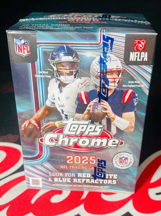 2025 Topps Chrome Football Blaster Box