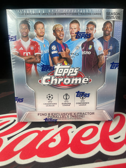 2025/26 Topps Chrome UEFA Club Competitions Soccer Mega Box