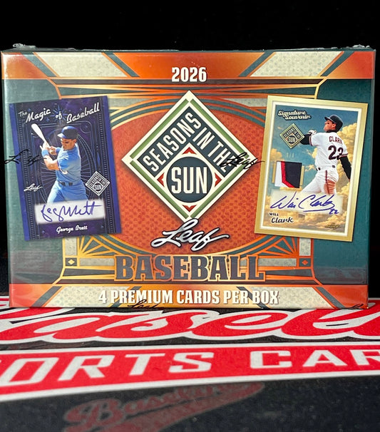 2026 Leaf Seasons in the Sun Baseball Hobby Box