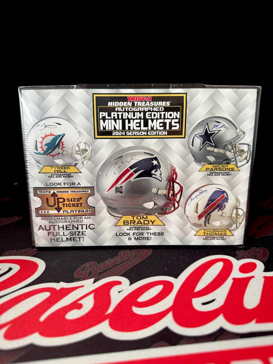 2024 TRISTAR Hidden Treasures Football Mini Helmet Platinum Season Edition Box