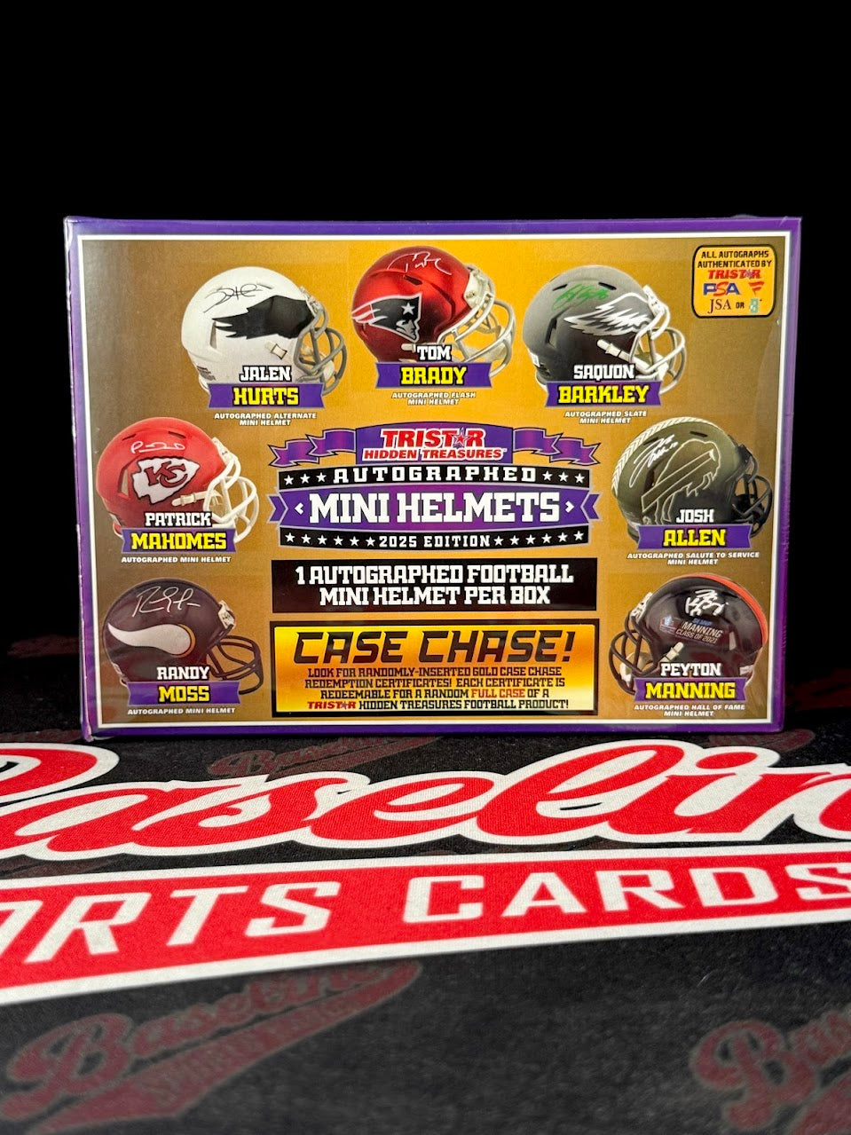 2025 TRISTAR Hidden Treasures Autographed Football Mini Helmet 2025 Edition Box