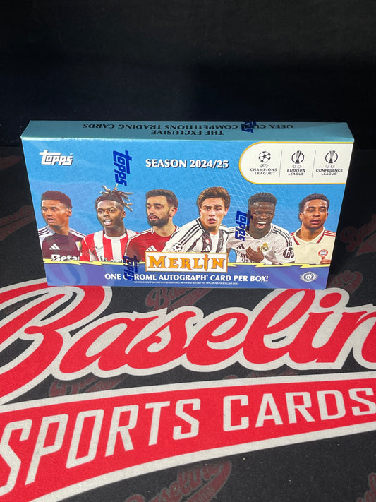 2024/25 Topps UEFA Club Competitions Merlin Chrome Soccer Hobby Box